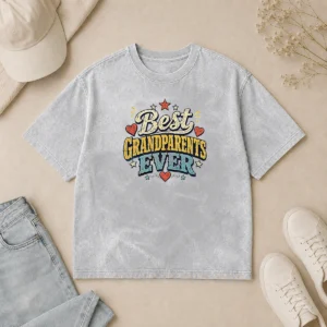 Nice Good Best Grandparents Ever Retro Distressed Washed T-Shirt