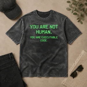 Nice Good You Are Not Human Washed T-Shirt