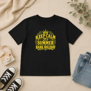 Nice Original Summer Bank Holiday Keep Calm Line Art Kids T-Shirt