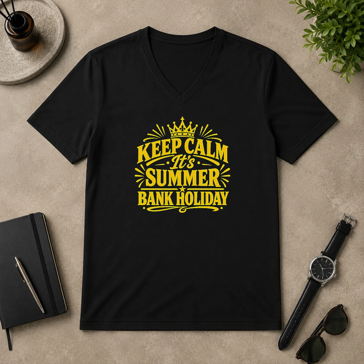 Nice Original Summer Bank Holiday Keep V-Neck Shirt Nice Original Summer Bank Holiday Keep V-Neck Shirt