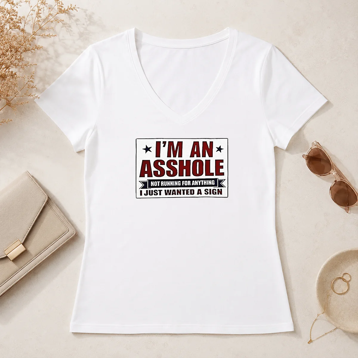 Nice Premium I Am An Asshole V-Neck Shirt Nice Premium I Am An Asshole V-Neck Shirt