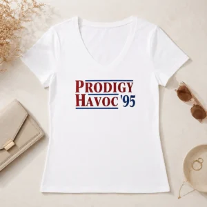 Nice Pretty Marc Lamont Hill Prodigy Havoc 95 V Neck Shirt in dark color, short sleeves, soft fabric