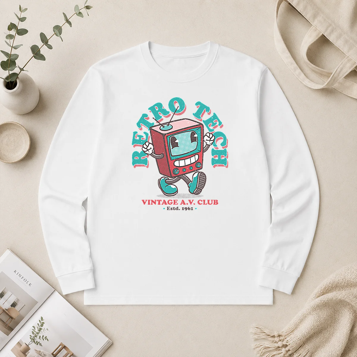 Nice Pretty Retro Tech TV Long Sleeve Shirt Nice Pretty Retro Tech TV Long Sleeve Shirt