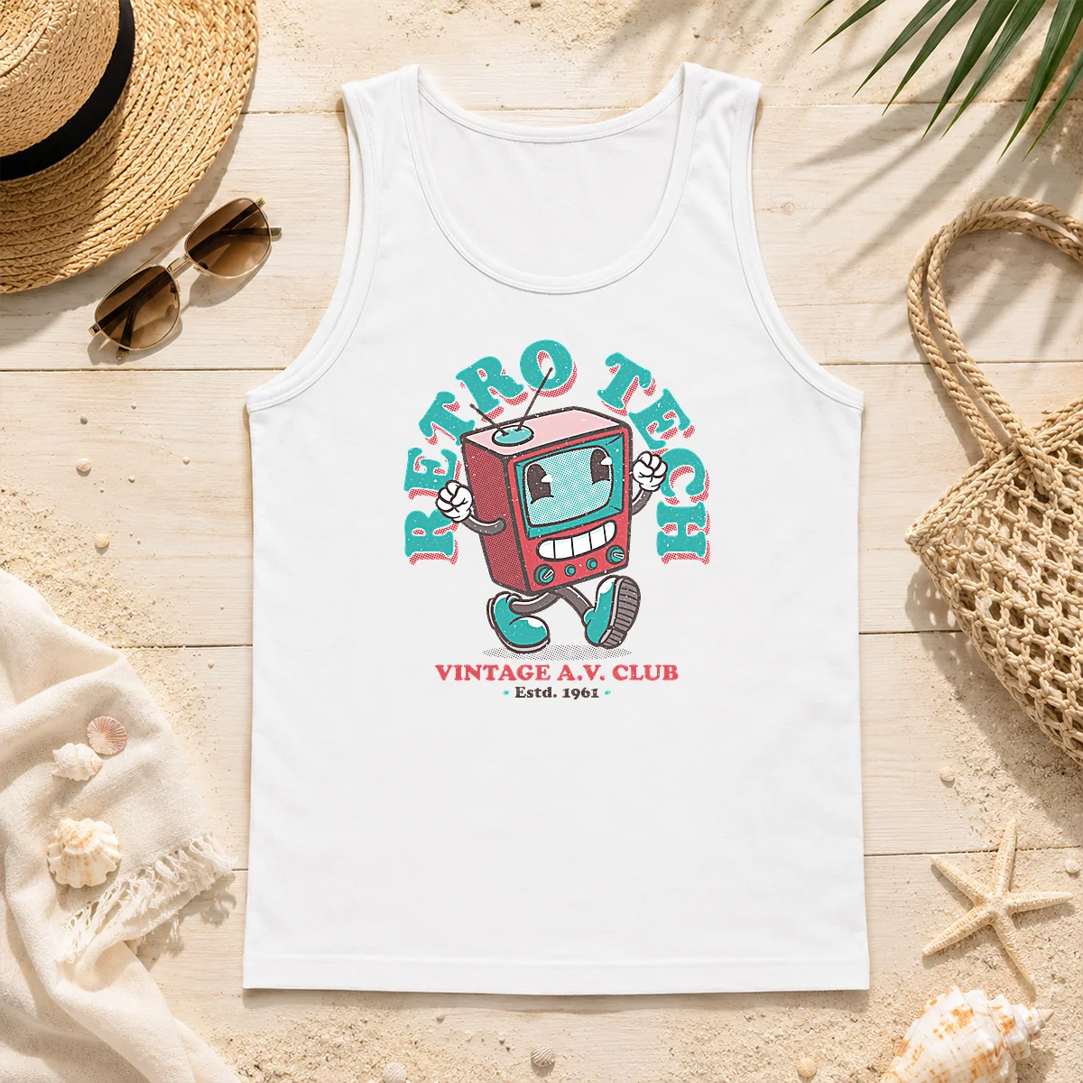 Nice Pretty Retro Tech TV Tank Top Nice Pretty Retro Tech TV Tank Top