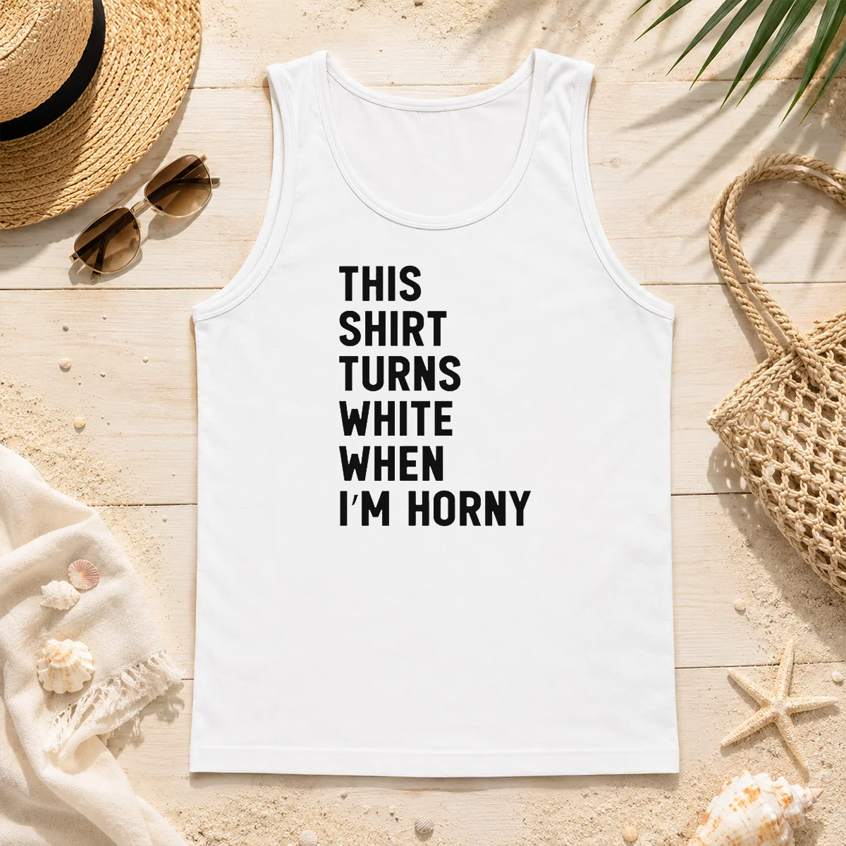 Nice This Shirt Turns White When I'M Horny Tank Top Nice This Shirt Turns White When I'M Horny Tank Top
