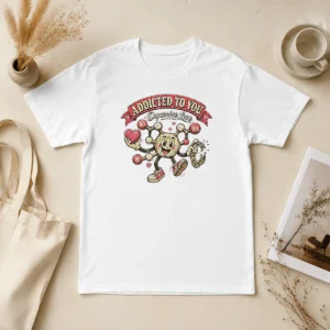 Nice Top Dopamine Addicted To You Retro Distressed For Couples