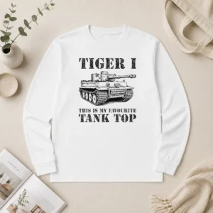 Nice Top Tiger I This Is My Favourite Tank Military long sleeve shirt in black with tank graphic