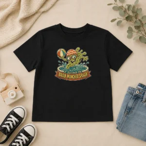 Nice Top Vintage Brain Muncher Splash Survivor Kids T-Shirt