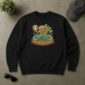 Nice Top Vintage Brain Muncher Splash Survivor Sweater