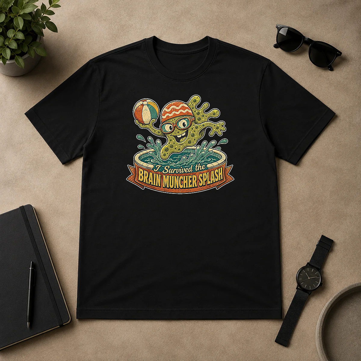 Nice Top Vintage Brain Muncher Splash Shirt Nice Top Vintage Brain Muncher Splash Shirt