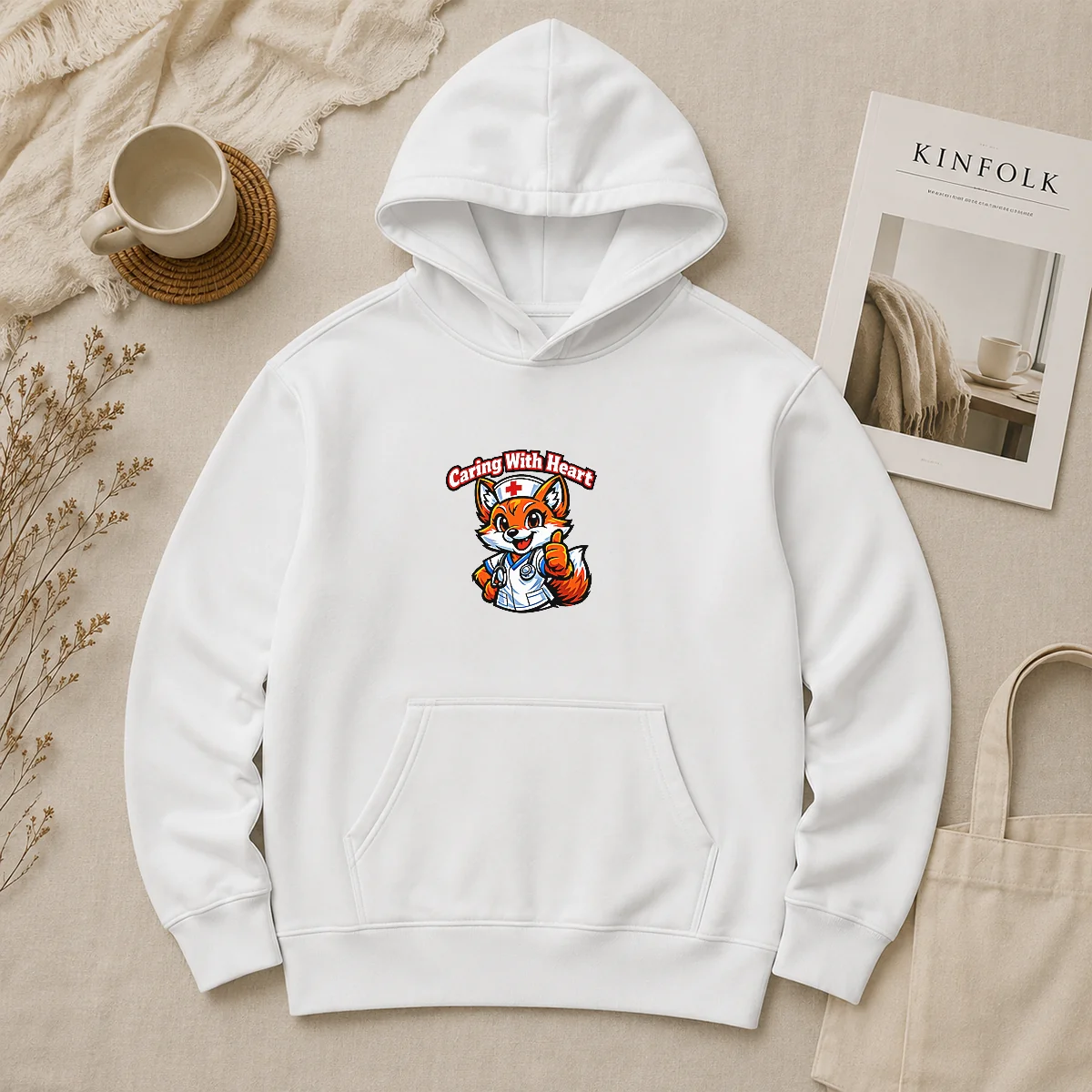 Nurse Caring Fox Mascot Back to School Gift Hoodie Nurse Caring Fox Mascot Back to School Gift Hoodie