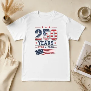 Official 250 Years 1776 2026 USA Flag Patriotic Fourth Of July Independence Day
