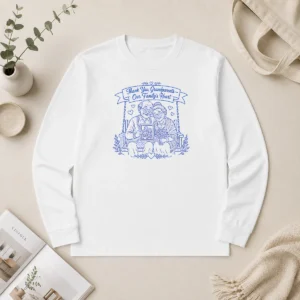 Official Grandparents Day Gratitude Line Art Family Long Sleeve Shirt