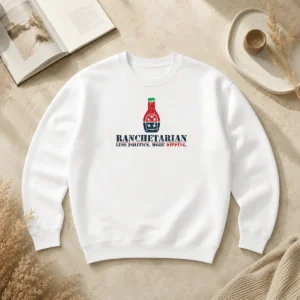 Official Nice Ranchetarian Less Politics More Dipping Bottle Star Flag Sweater