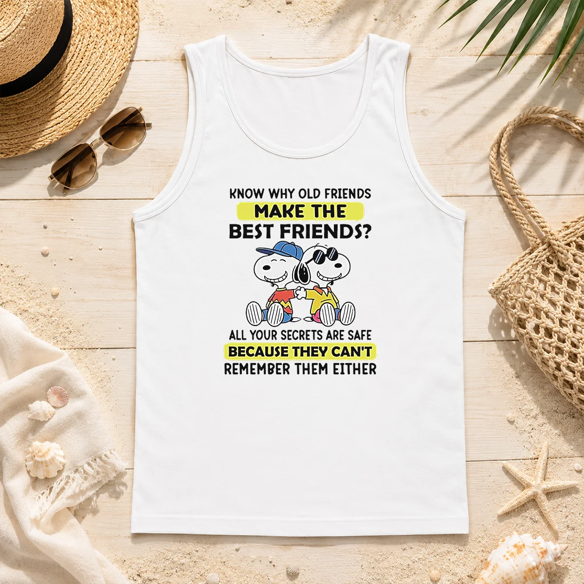 Official Snoopy Joe Cool Peanuts Know Why Old Friends Make The Best Friends Tank Top Official Snoopy Joe Cool Peanuts Know Why Old Friends Make The Best Friends Tank Top