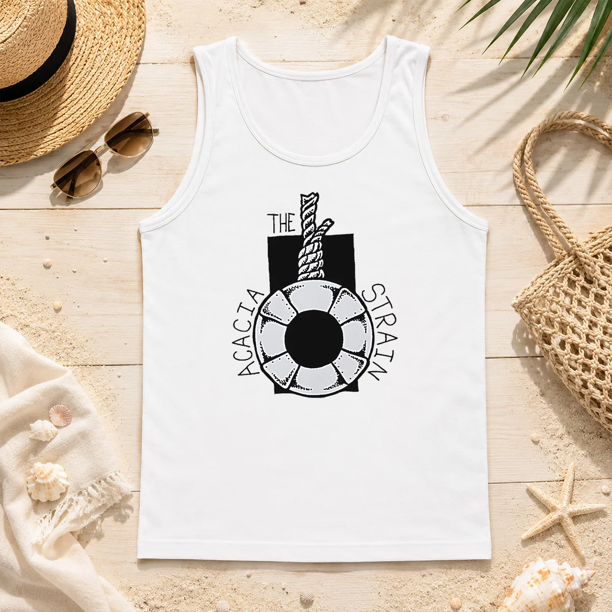 Official The Acacia Strain Life Preserver Ring Rope Tank Top Official The Acacia Strain Life Preserver Ring Rope Tank Top