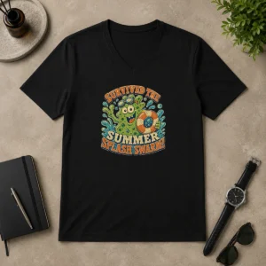 Original Funny Summer Splash Swarm Vintage Humor V-Neck Shirt