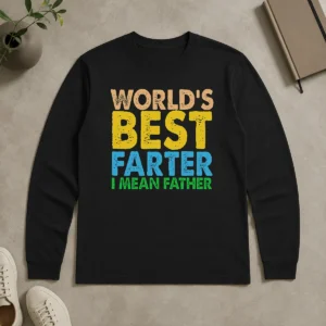 Original Good World'S Best Farter Funny Humor Dad Fathers Day Long Sleeve Shirt