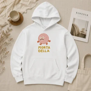 Original Mortadella Food Cartoon Character Salami Meat Hoodie