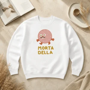 Original Mortadella Food Cartoon Character Salami Meat Sweater
