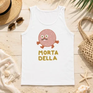 Original Mortadella Food Cartoon Character Salami Meat Tank Top