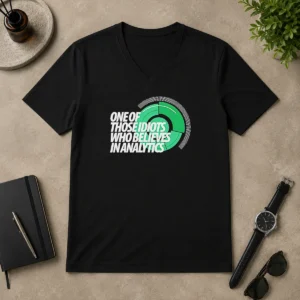Original Official Sports Fan Data Nerd Green Radar One Of Those Idiots WHO Believes In Analytics V-Neck Shirt