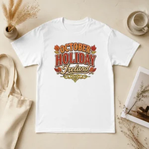 Original Pretty October Holiday Ireland Cozy Fall Typography