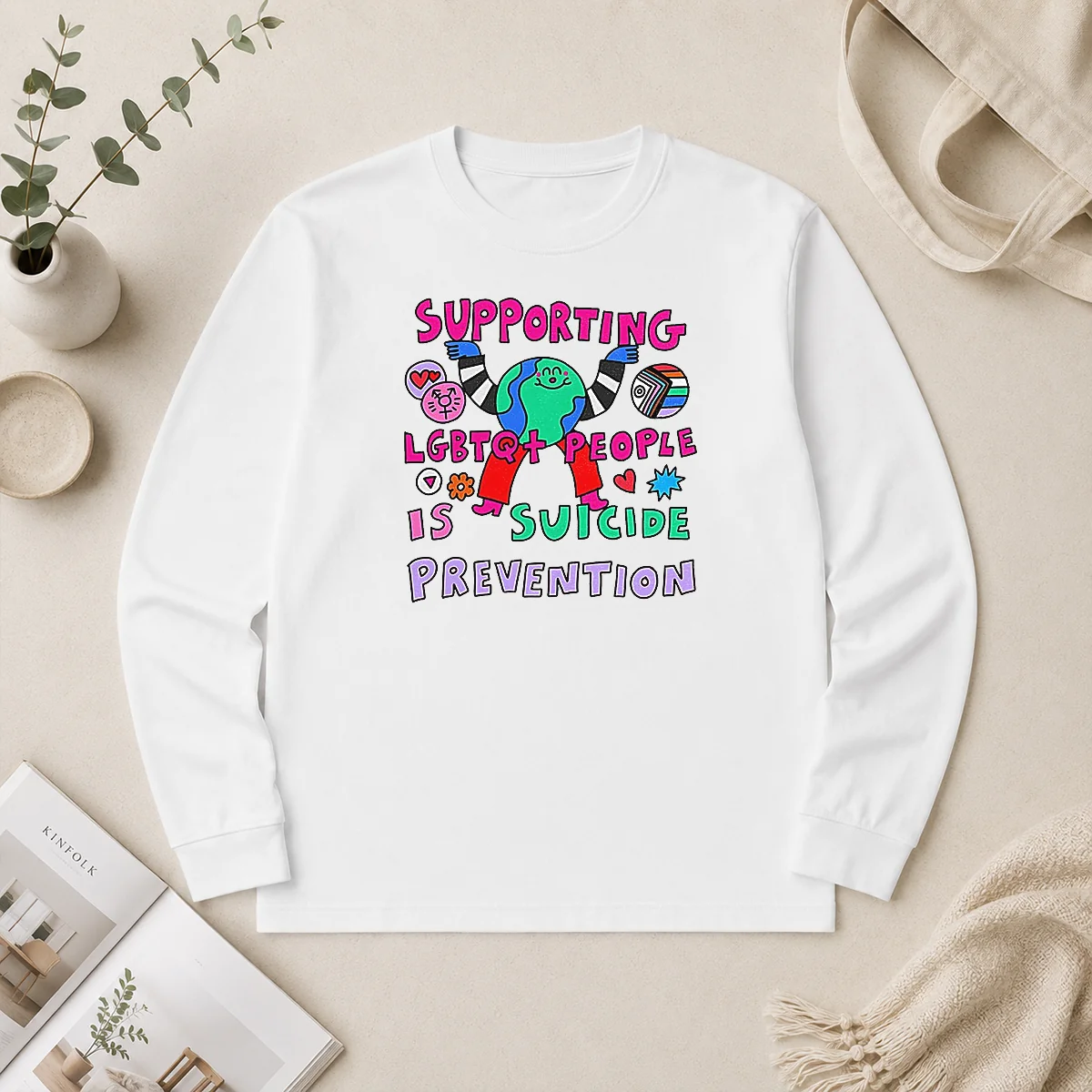 Original Supporting LGBTQ People Is Suicide Prevention Long Sleeve Shirt Original Supporting LGBTQ People Is Suicide Prevention Long Sleeve Shirt