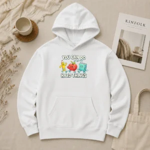 Premium Back To School You Can Do Hard Things Teacher Hoodie