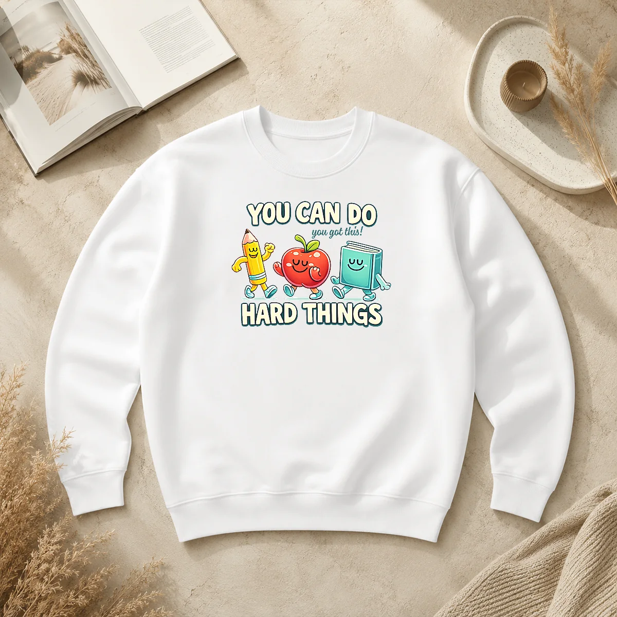 Premium Back To School You Can Do Hard Things Teacher Sweater Premium Back To School You Can Do Hard Things Teacher Sweater