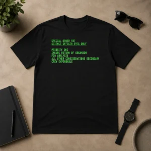Premium Funny Special Order 937 Sci Fi Terminal Text Geek