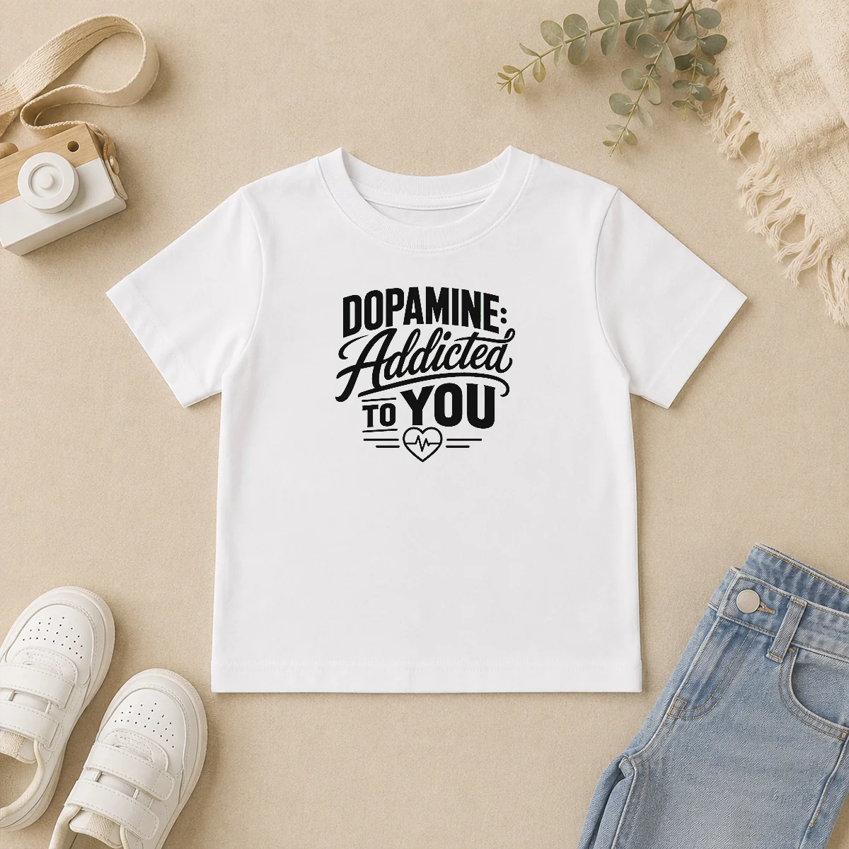 Premium Hot Dopamine Addicted To You Line Art Romance Kids T Shirt Premium Hot Dopamine Addicted To You Line Art Romance Kids T-Shirt
