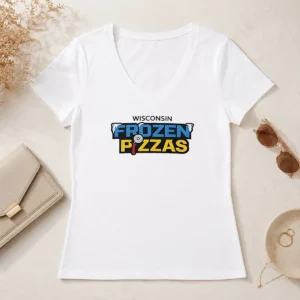 Premium Hot Wisconsin Frozen Pizzas Food Culinary Culinary Dish Pizza Eating Theme V-Neck Shirt