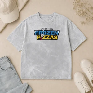 Premium Hot Wisconsin Frozen Pizzas Food Culinary Culinary Dish Pizza Eating Theme Washed T-Shirt