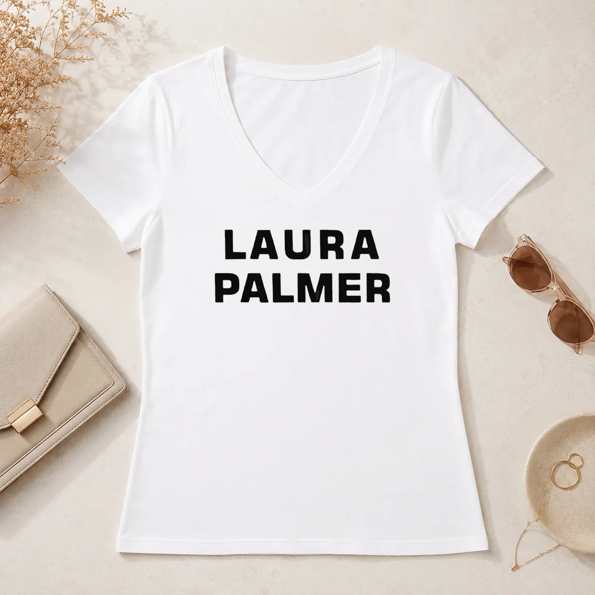 Premium Laura Palmer Twin Peaks I V-Neck Shirt Premium Laura Palmer Twin Peaks I V-Neck Shirt