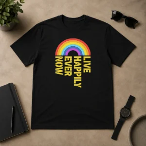 Premium Live Happily Ever Now Rainbow