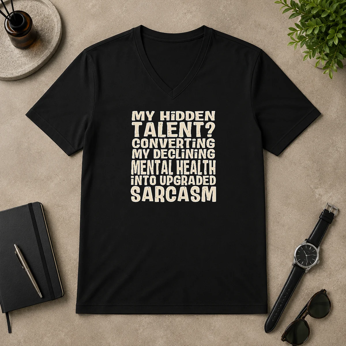 Premium My Hidden Talent Converting My V-Neck Shirt Premium My Hidden Talent Converting My V-Neck Shirt