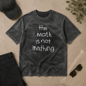 Premium Nice The Math Is Not Mathing Washed T-Shirt
