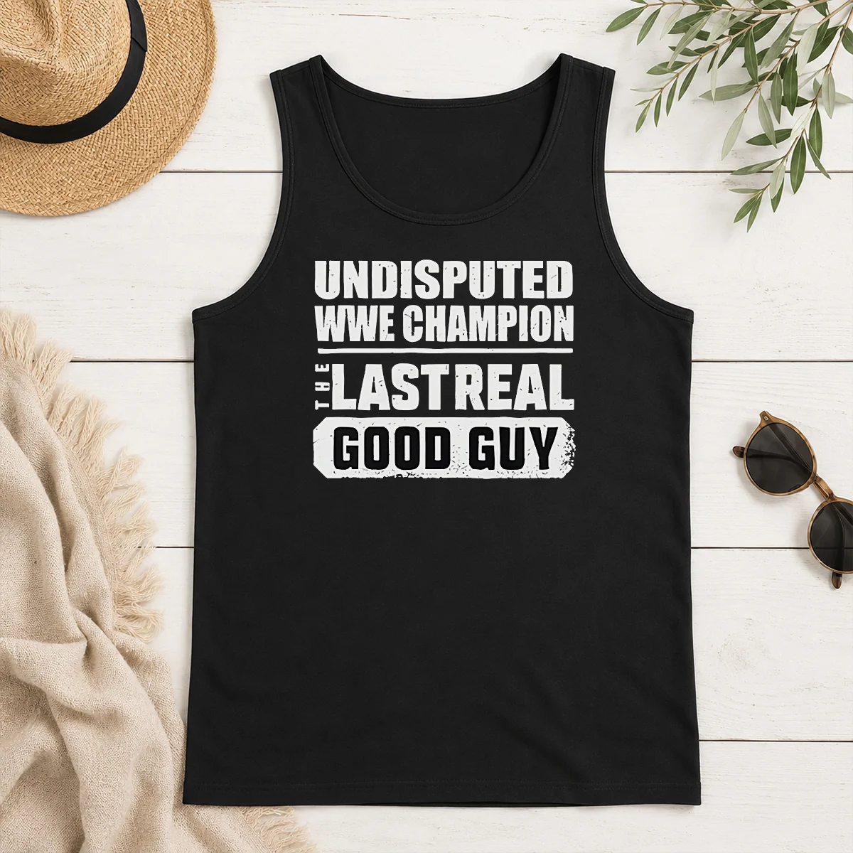 Premium Nice Undisputed WWE Champion The Last Real Good Guy Cody Rhodes Tank Top Premium Nice Undisputed WWE Champion The Last Real Good Guy Cody Rhodes tank top in black, sleeveless athletic wear