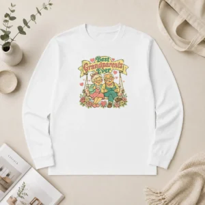 Premium Pretty Best Grandparents Ever For Grandparents Day Retro Long Sleeve Shirt