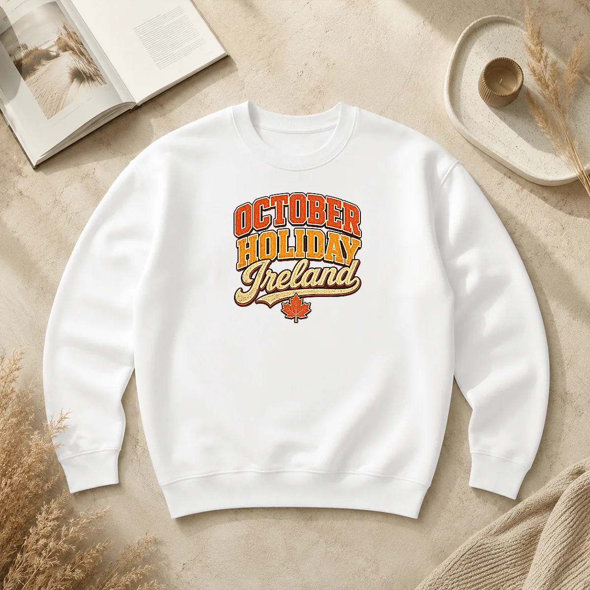Premium Pretty October Holiday Ireland Vintage Cozy Fall Celebration Sweater Premium Pretty October Holiday Ireland Vintage Cozy Fall Celebration Sweater