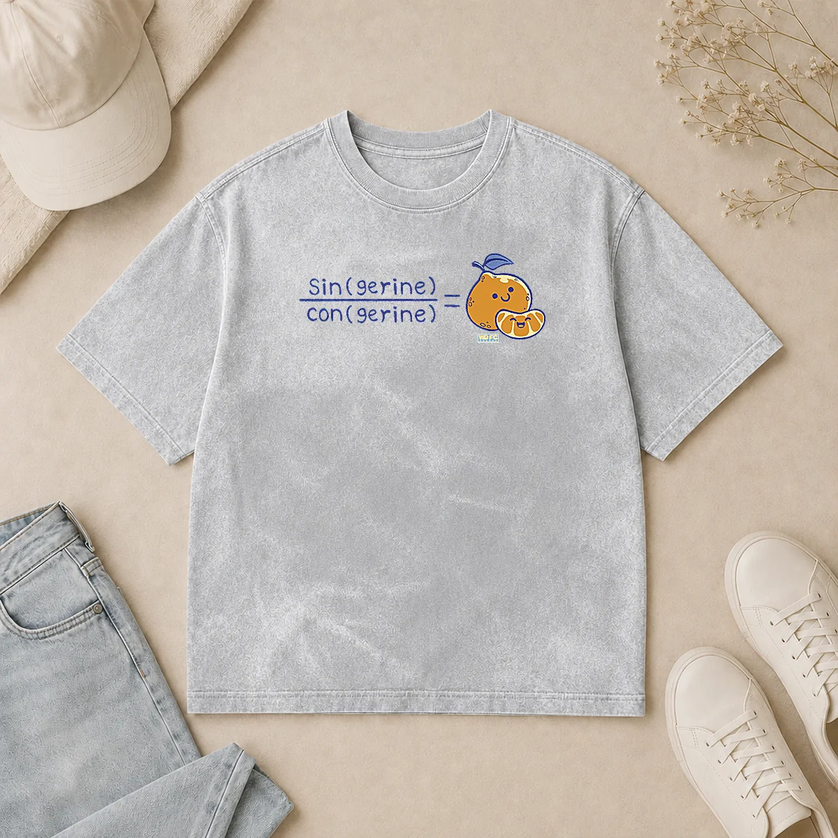 Premium Sin Con Tan Gerine Washed T Shirt Premium Sin Con Tan Gerine Washed T-Shirt