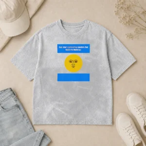 Premium Top Argentina A Pie Chart Representing Countries That Rigged The World Cup washed t shirt in light blue with graphic print