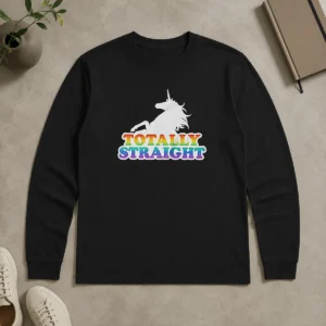 Premium Unicorn Totally Straight Long Sleeve Shirt
