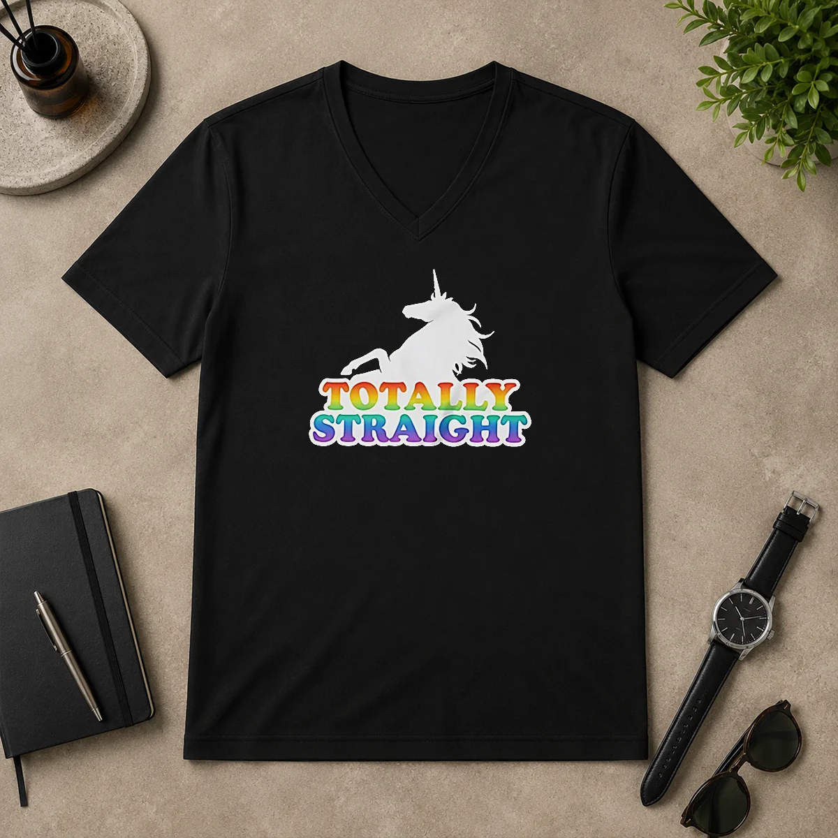 Premium Unicorn Totally Straight V-Neck Shirt Premium Unicorn Totally Straight V-Neck Shirt