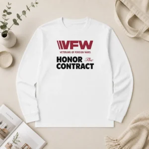Premium VFW Veterans Of Foreign Wars Honor The Contract Logo Long Sleeve Shirt
