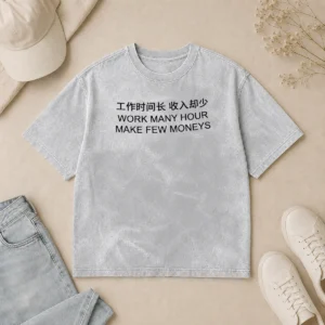 Premium Work Many Hour Make Few Moneys Washed T-Shirt
