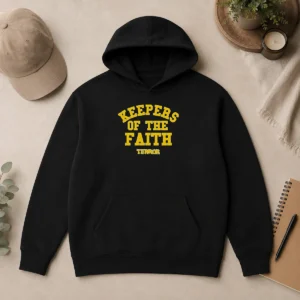 Pretty Awesome Terror Keepers Of The Faith Hardcore Band black pullover hoodie with front graphic print