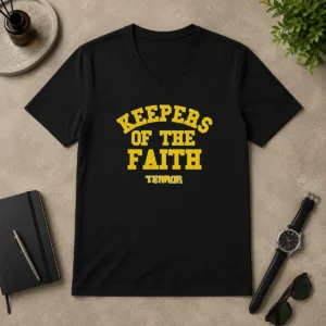 Pretty Awesome Terror Keepers Of The Faith Hardcore Band V-Neck Shirt