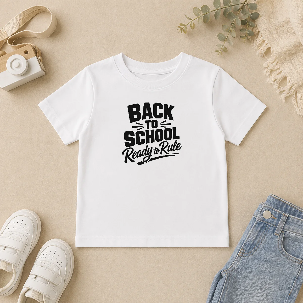 Pretty Back To School Ready To Rule Silhouette Kids T Shirt Pretty Back To School Ready To Rule Silhouette Kids T-Shirt